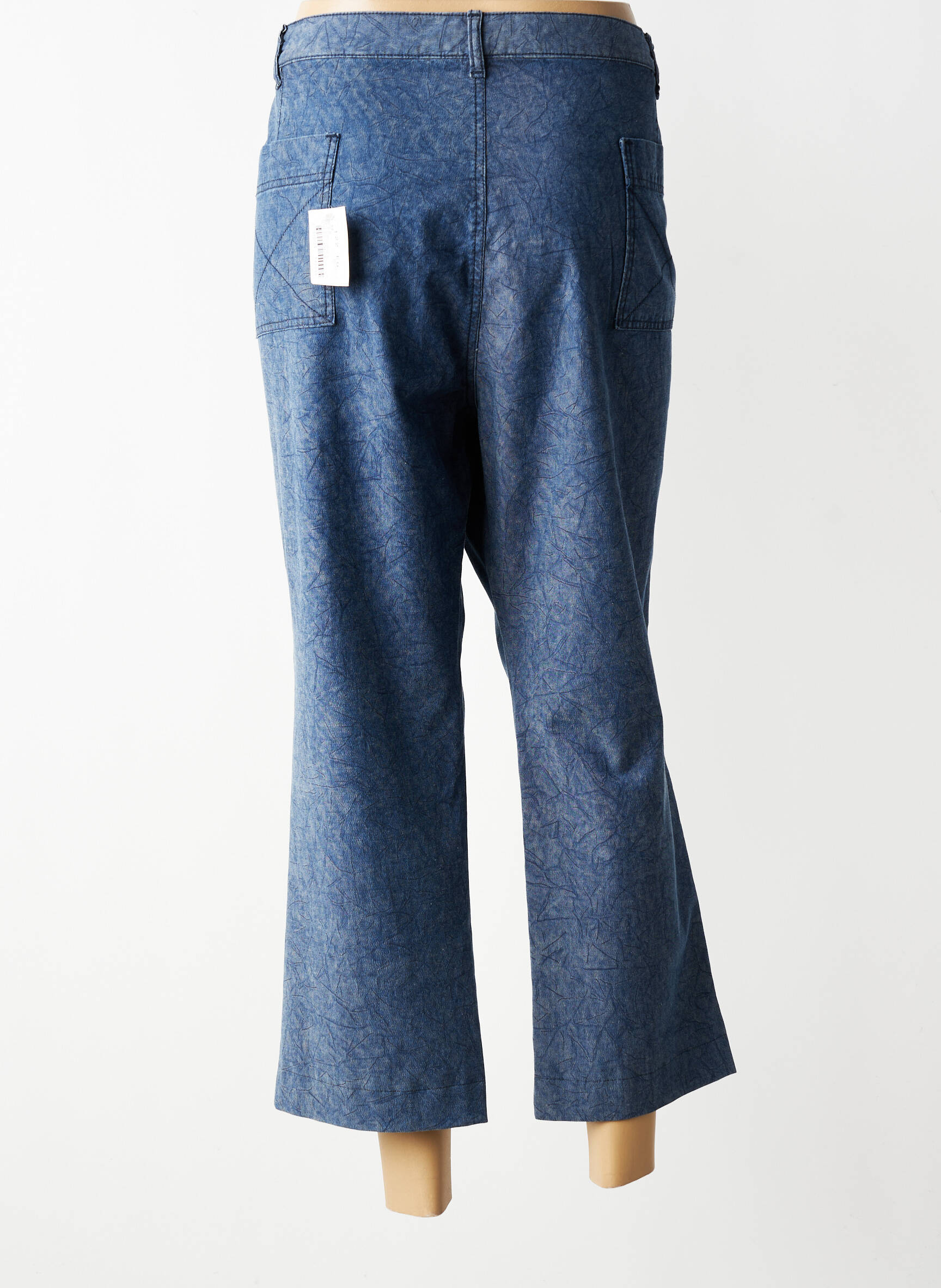 Pantalon 7/8 elasticitate mărime normală albastru FRANCOISE DE FRANCE femeie