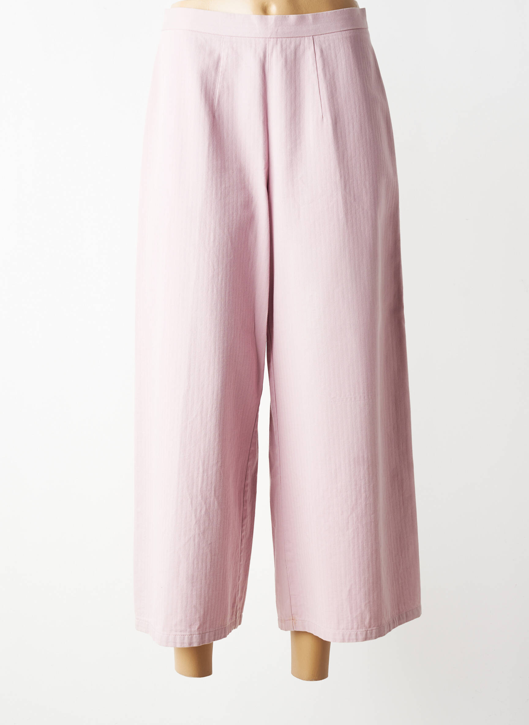 Pantalon trei sferturi talie înaltă talie înaltă roz ROSA ROSAM femeie