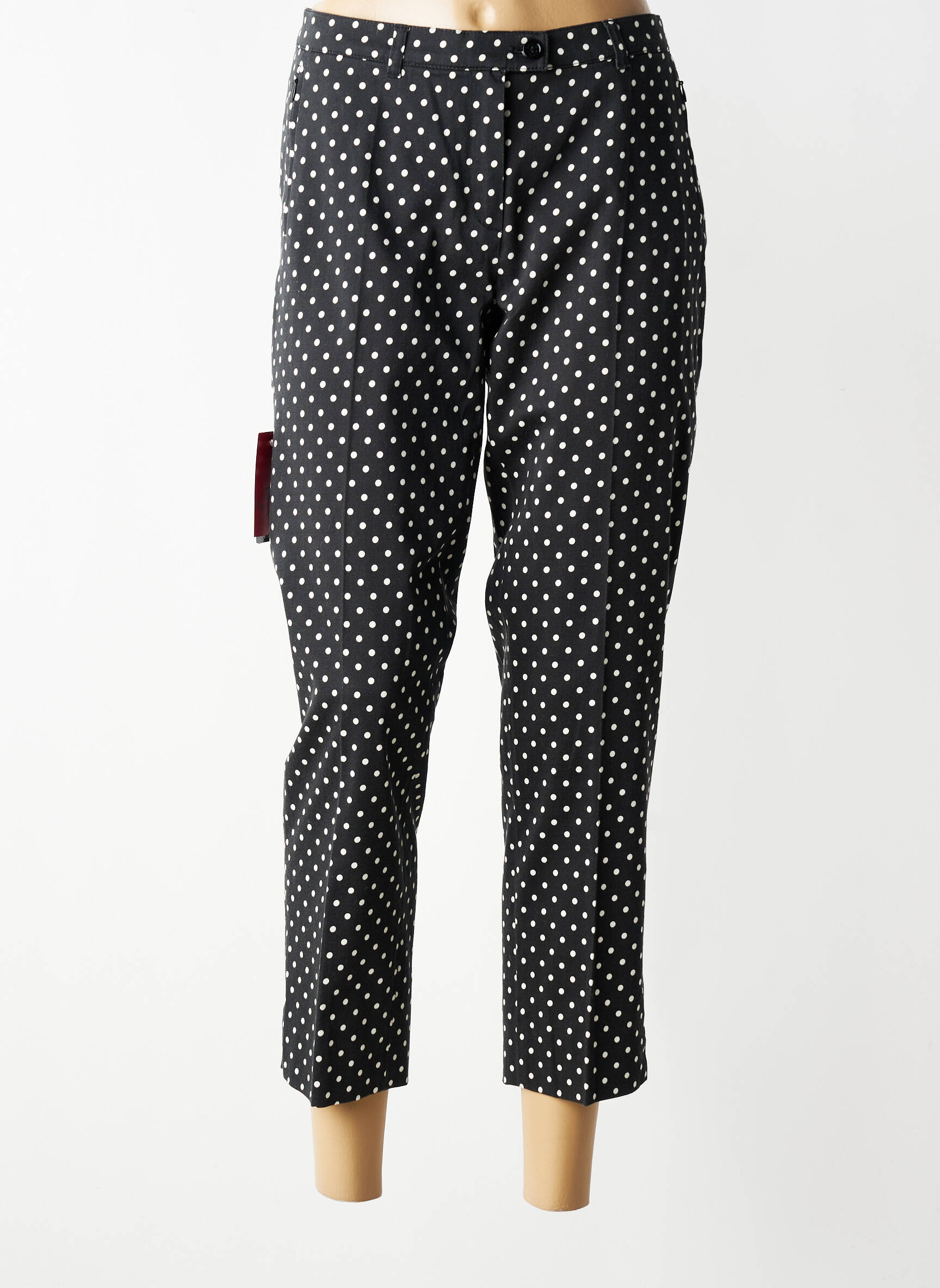 Pantalon 7/8 talie cu cleme mărime normală negru EUGEN KLEIN femeie