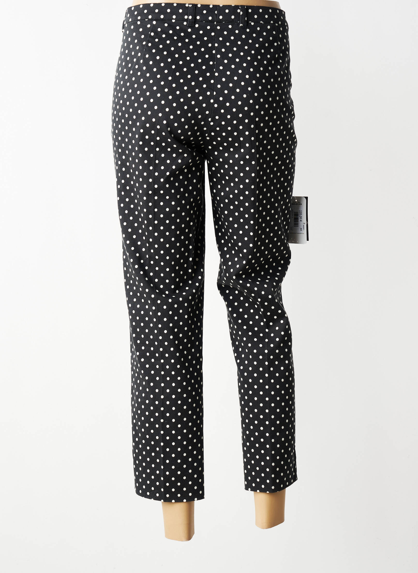 Pantalon 7/8 talie cu cleme mărime normală negru EUGEN KLEIN femeie
