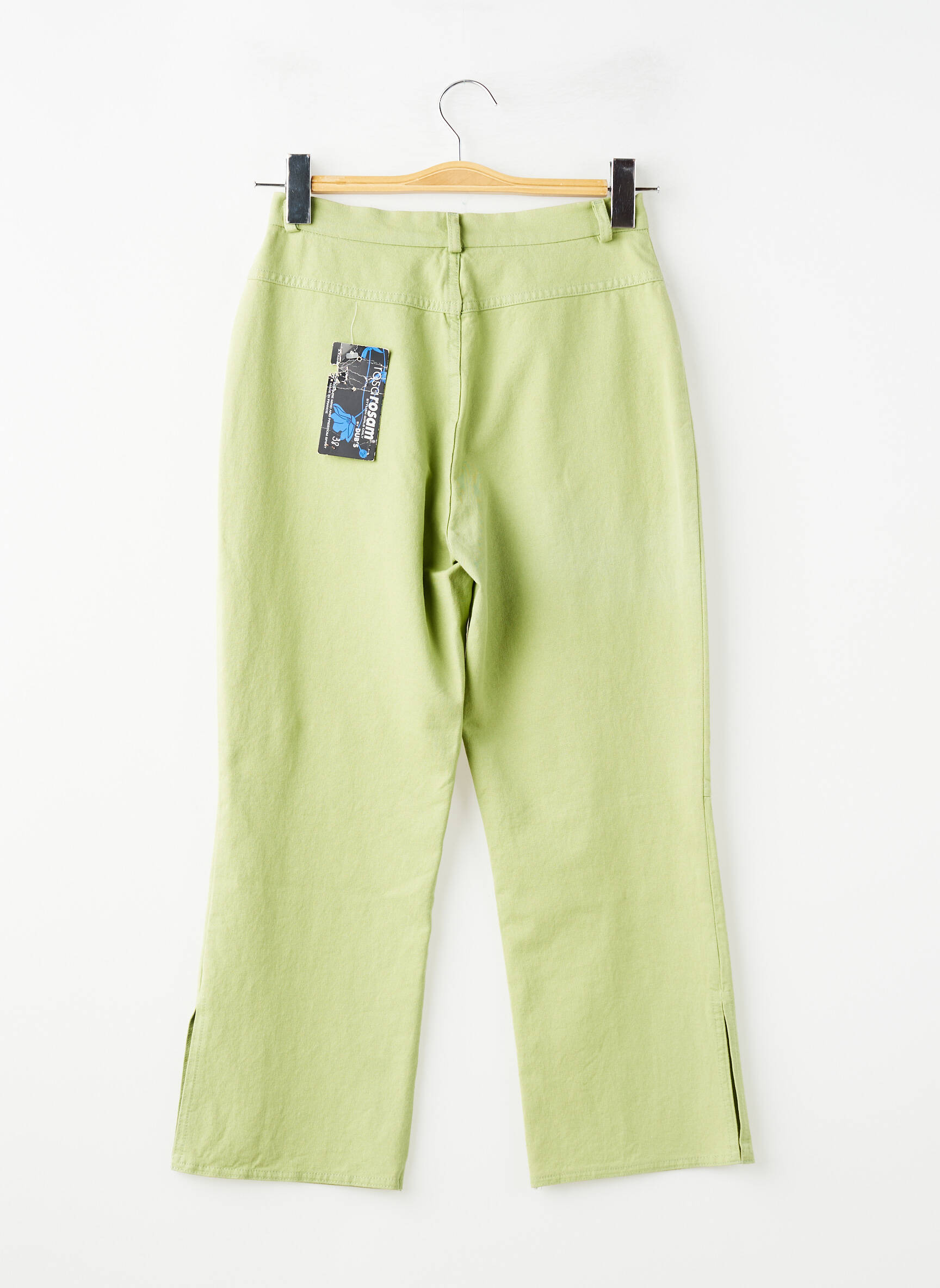 Pantalon trei sferturi croială dreaptă mărime normală verde ROSA ROSAM femeie