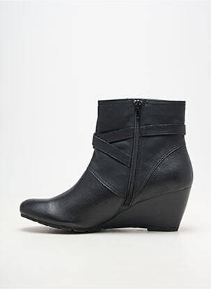 Botine/ghete material neted toc de 7 la 9 cm negru SWEET femeie