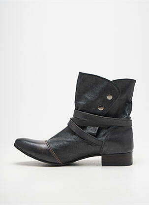 Botine/ghete material neted toc plat până la 3 cm gri KDOPA femeie