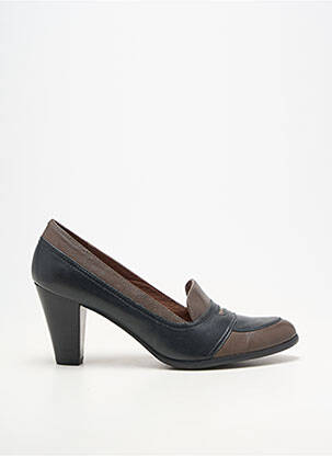 Pantofi cu toc material neted toc de 7 la 9 cm negru KARSTON femeie