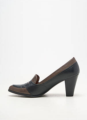 Pantofi cu toc material neted toc de 7 la 9 cm negru KARSTON femeie