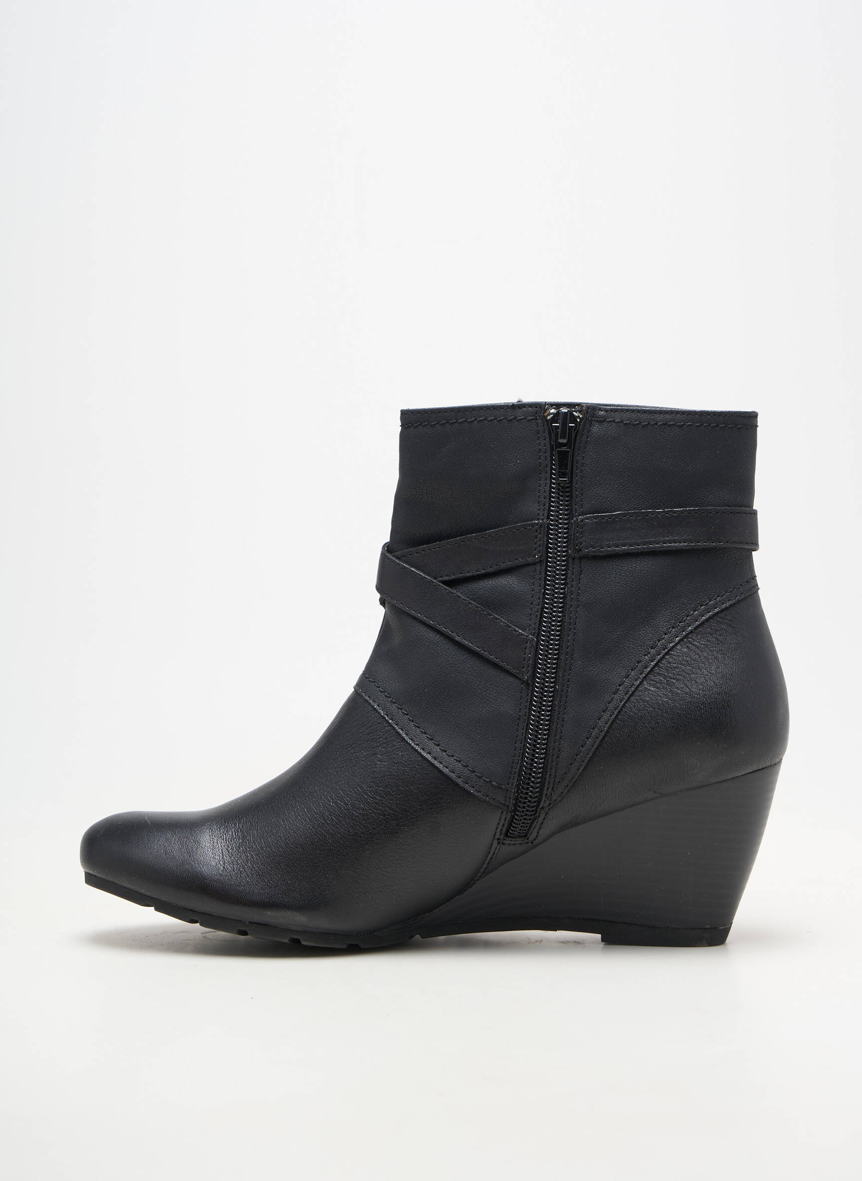 Botine/ghete material neted toc de 7 la 9 cm negru SWEET femeie