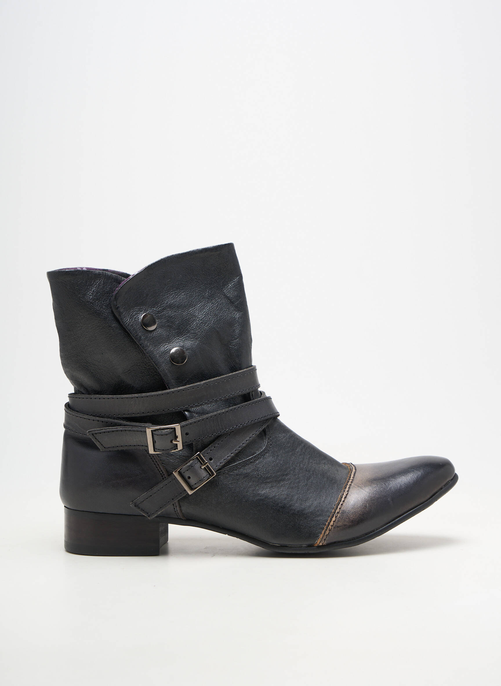 Botine/ghete material neted toc plat până la 3 cm gri KDOPA femeie