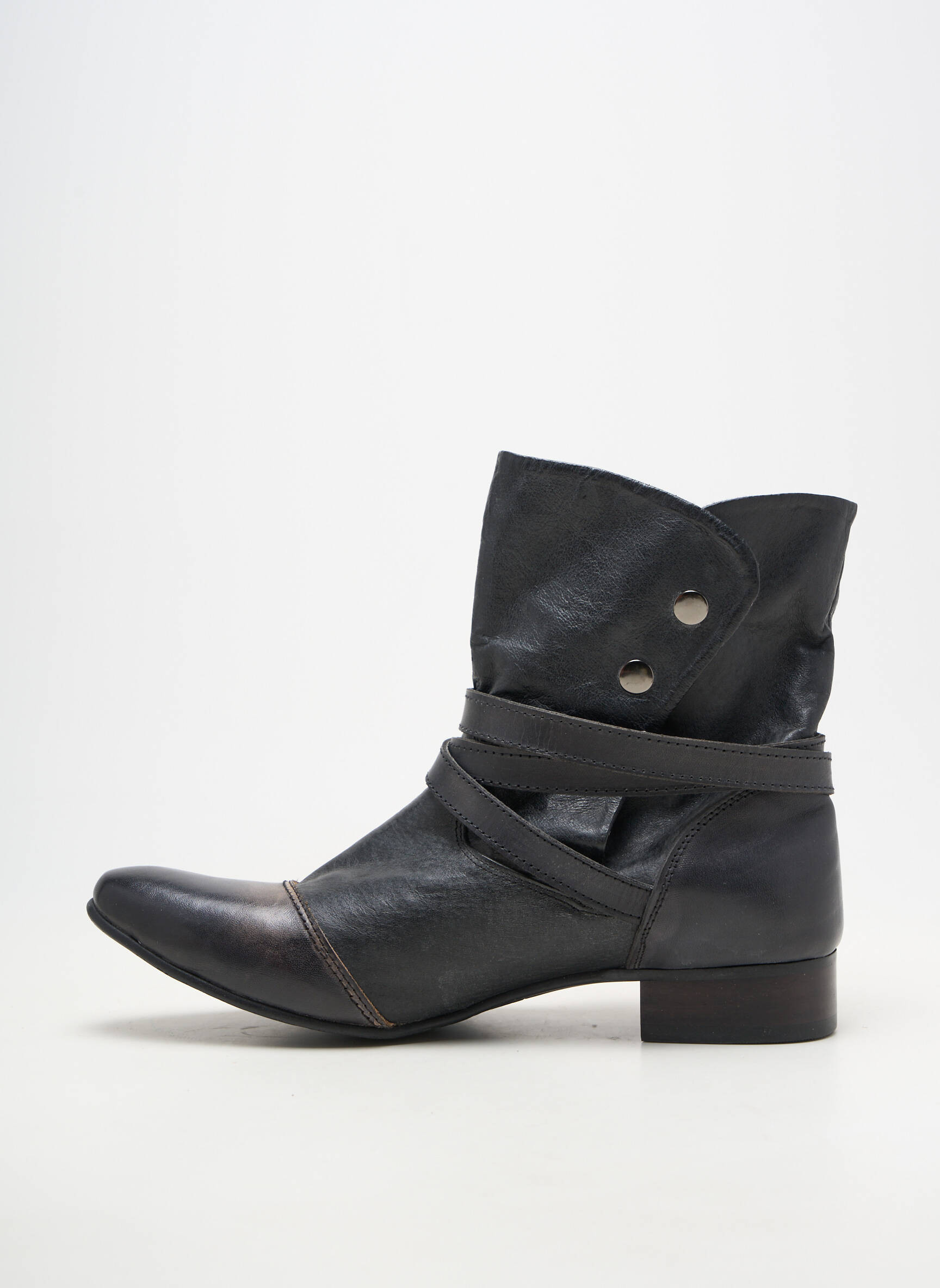 Botine/ghete material neted toc plat până la 3 cm gri KDOPA femeie