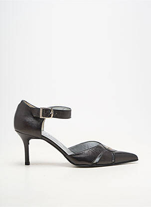 Pantofi cu toc material neted toc de 7 la 9 cm negru BRENDA ZARO femeie