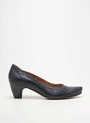 Pantofi cu toc material neted toc de 4 la 6 cm negru KARSTON femeie
