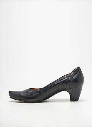 Pantofi cu toc material neted toc de 4 la 6 cm negru KARSTON femeie
