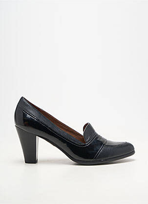 Pantofi cu toc material neted toc de 7 la 9 cm negru KARSTON femeie