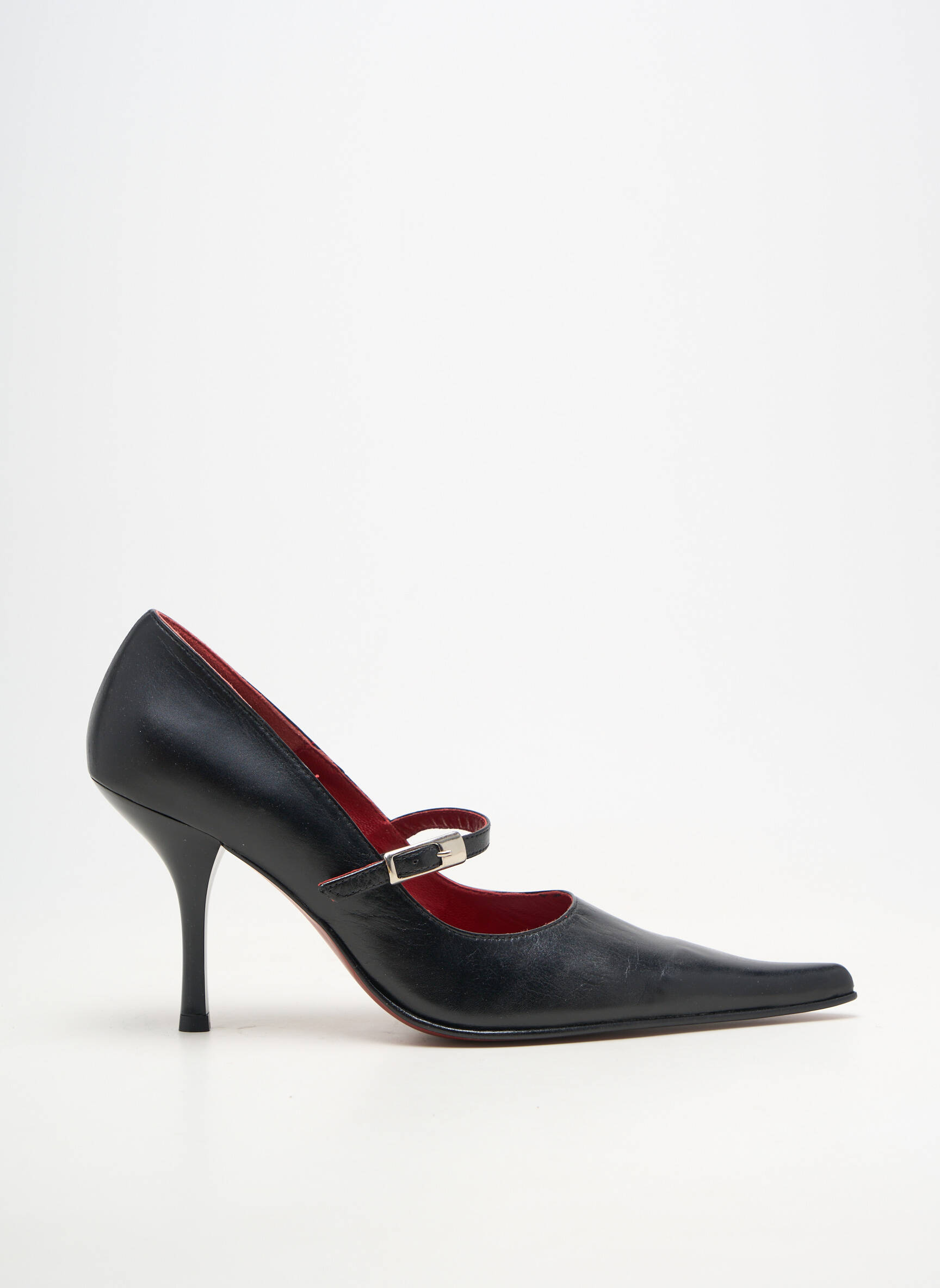 Pantofi cu toc material neted toc de 7 la 9 cm negru TOO MUCH femeie