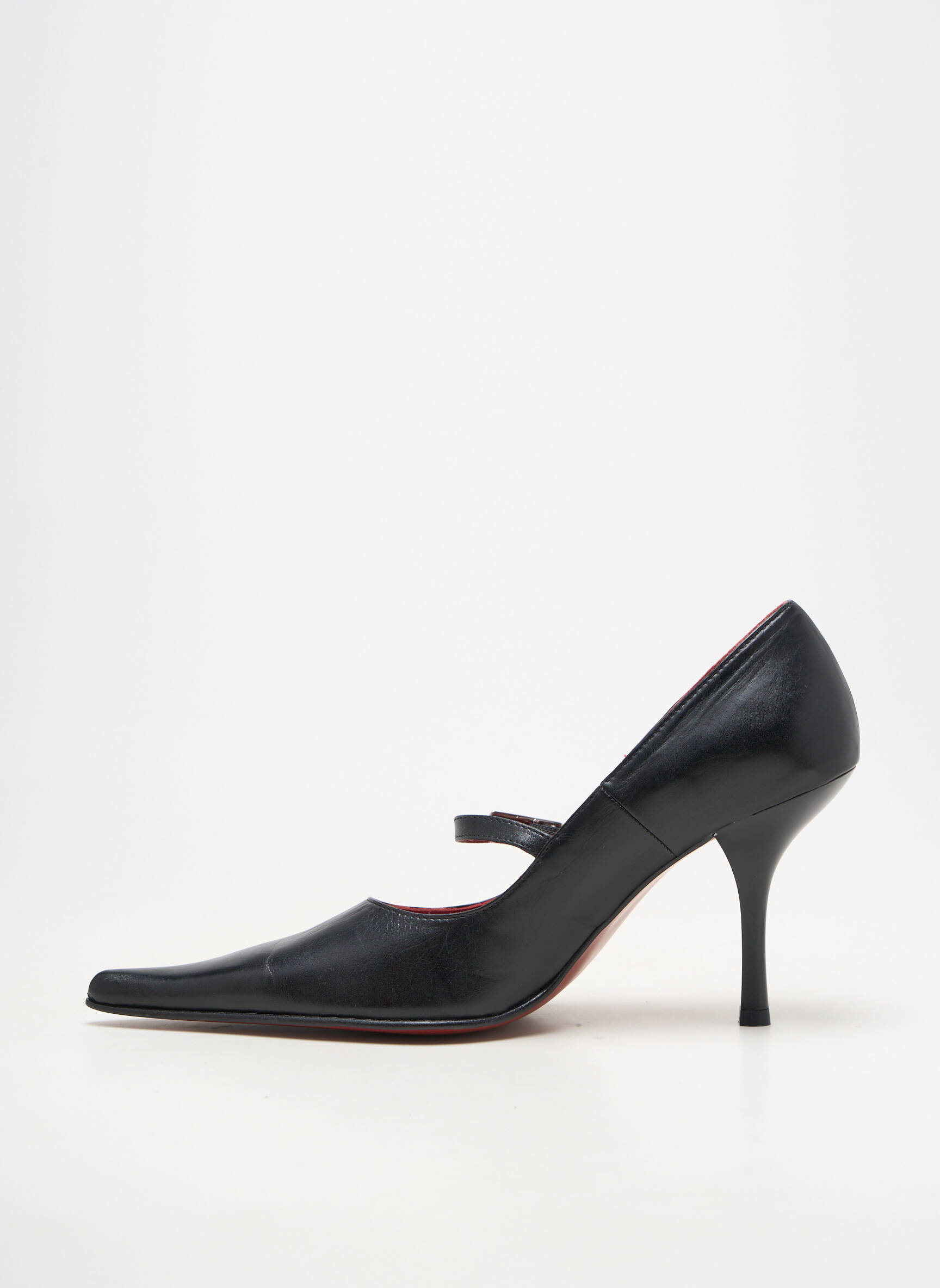 Pantofi cu toc material neted toc de 7 la 9 cm negru TOO MUCH femeie