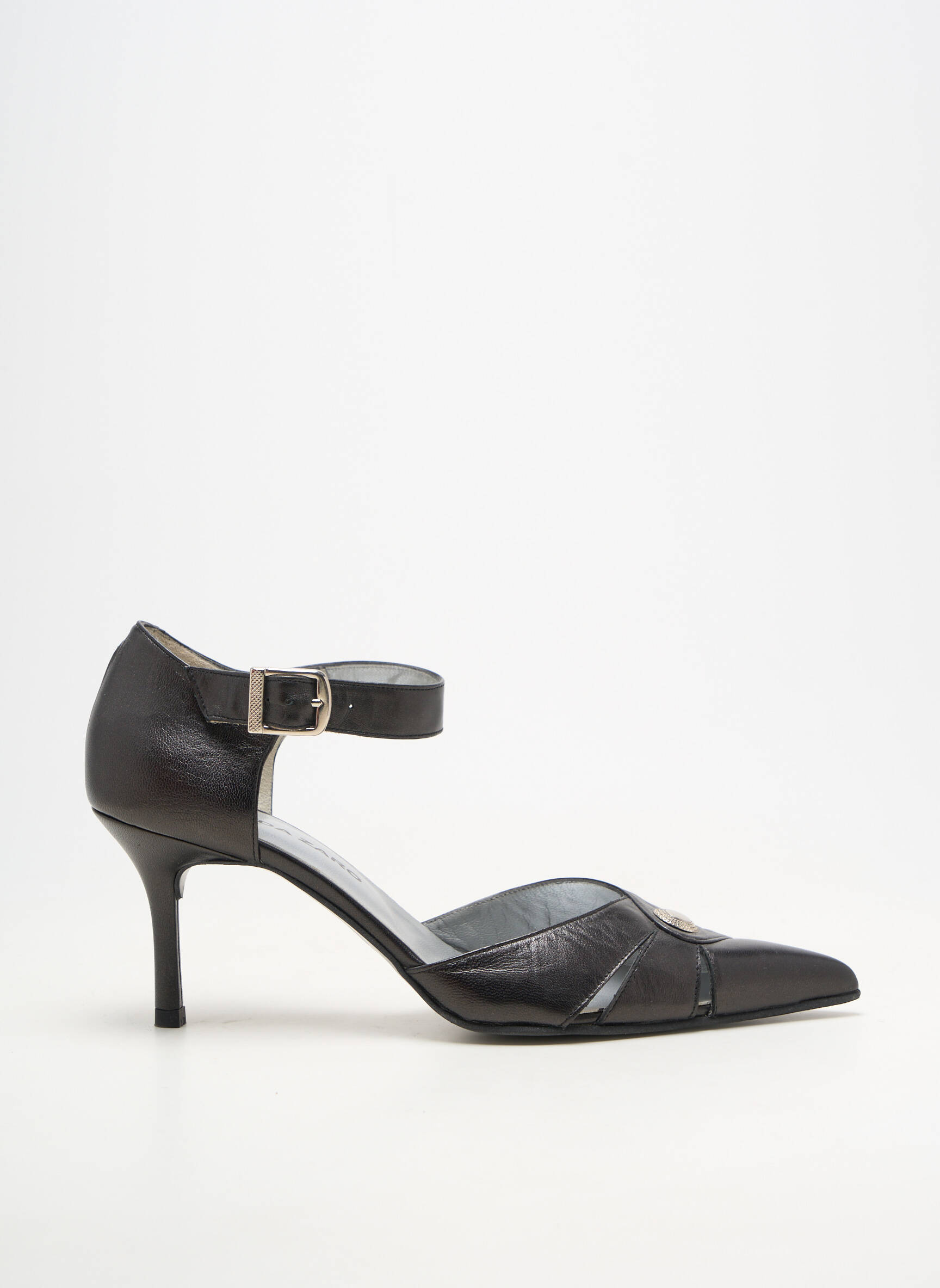 Pantofi cu toc material neted toc de 7 la 9 cm negru BRENDA ZARO femeie