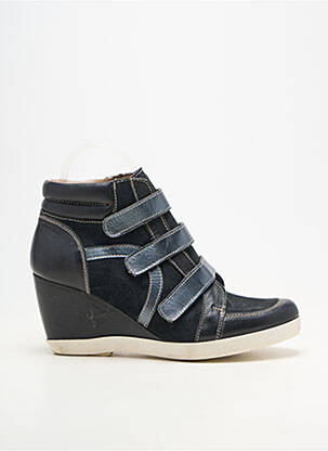 Adidași toc platformă toc de 7 la 9 cm negru PACO VALIENTE femeie