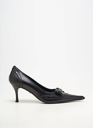 Pantofi cu toc material neted toc de 7 la 9 cm negru ILARIO FERUCCI femeie