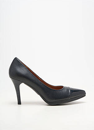 Pantofi cu toc material neted toc de 7 la 9 cm negru KARSTON femeie