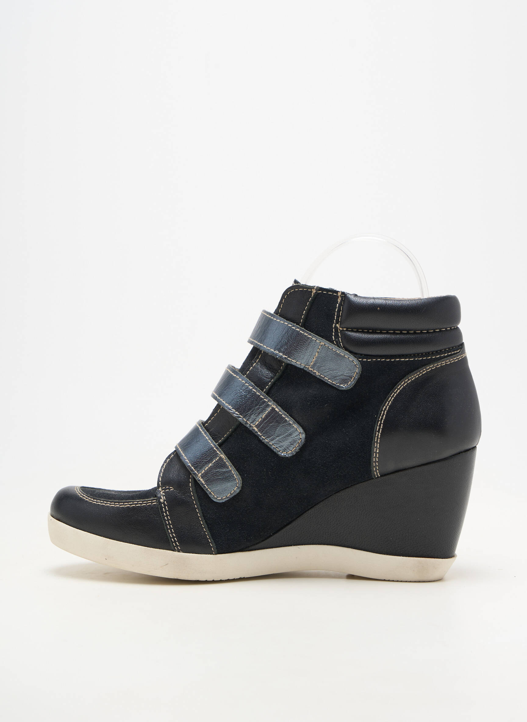 Adidași toc platformă toc de 7 la 9 cm negru PACO VALIENTE femeie