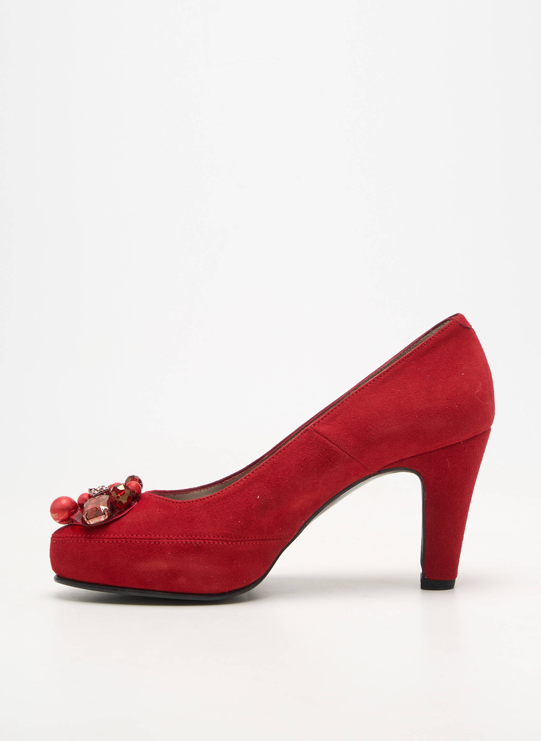 Pantofi cu toc toc pătrat toc de 7 la 9 cm roșu BRENDA ZARO femeie