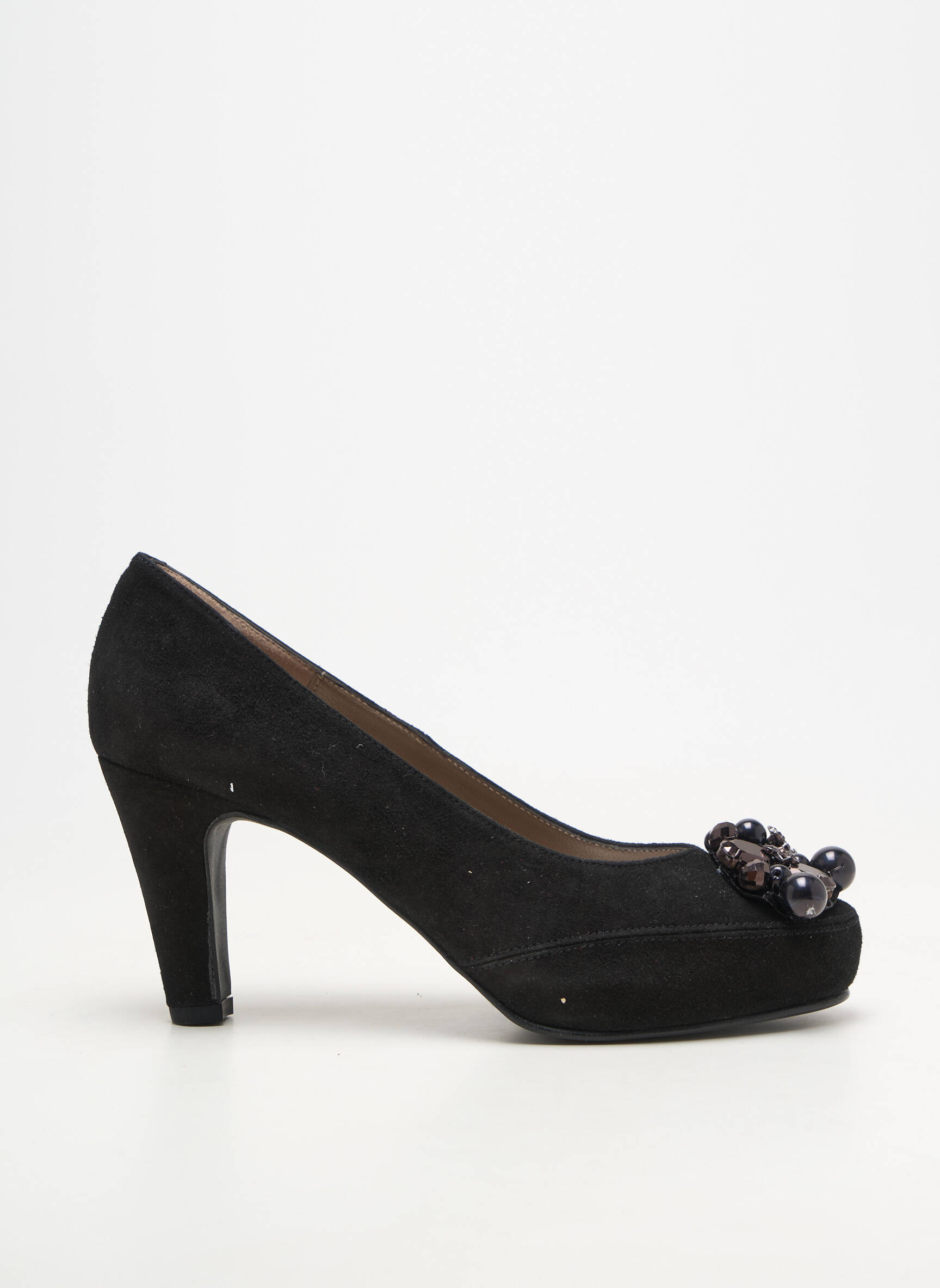 Pantofi cu toc toc pătrat toc de 7 la 9 cm negru BRENDA ZARO femeie
