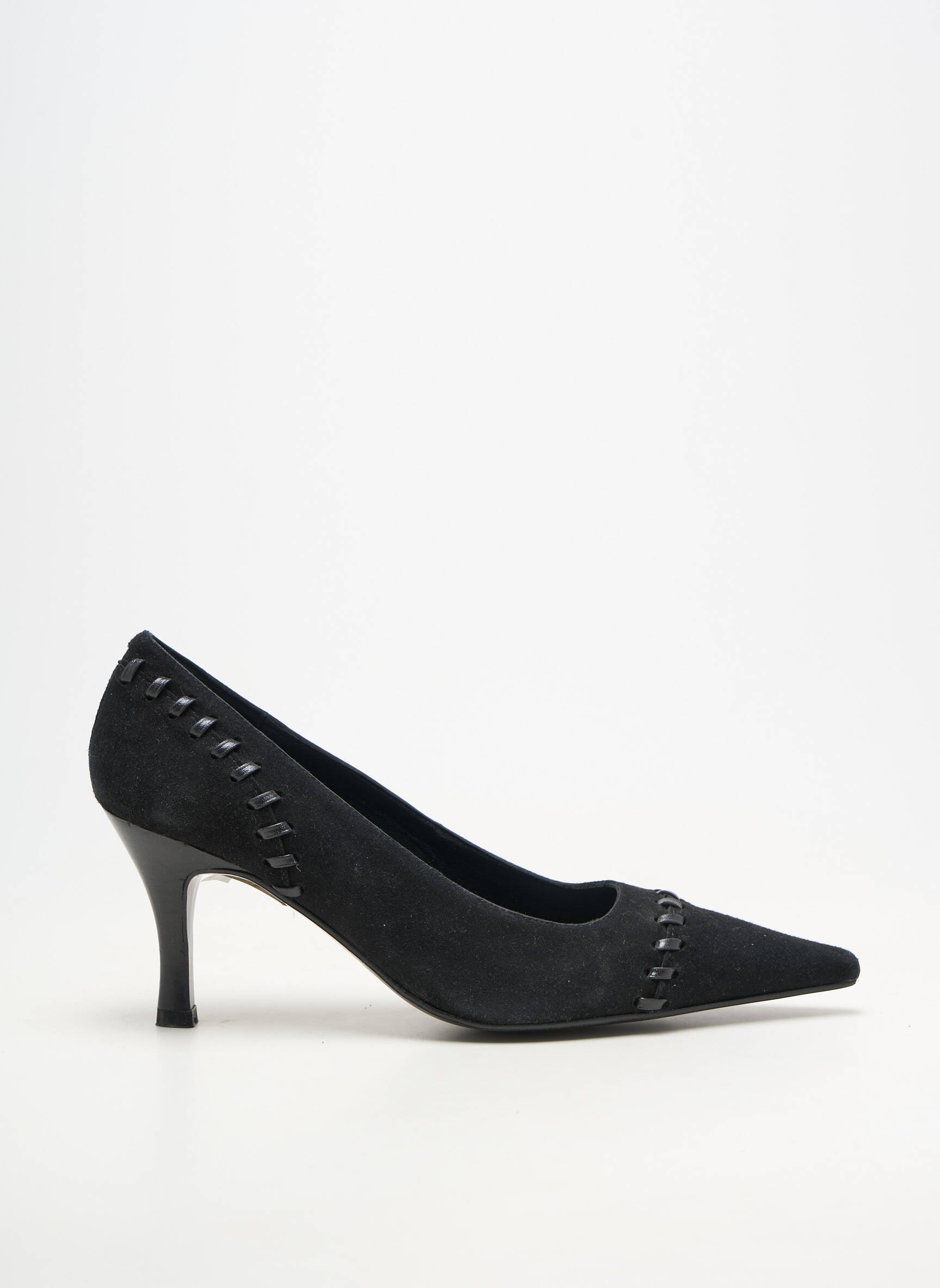 Pantofi cu toc vârf ascuțit toc de 7 la 9 cm negru MODA LORNA femeie