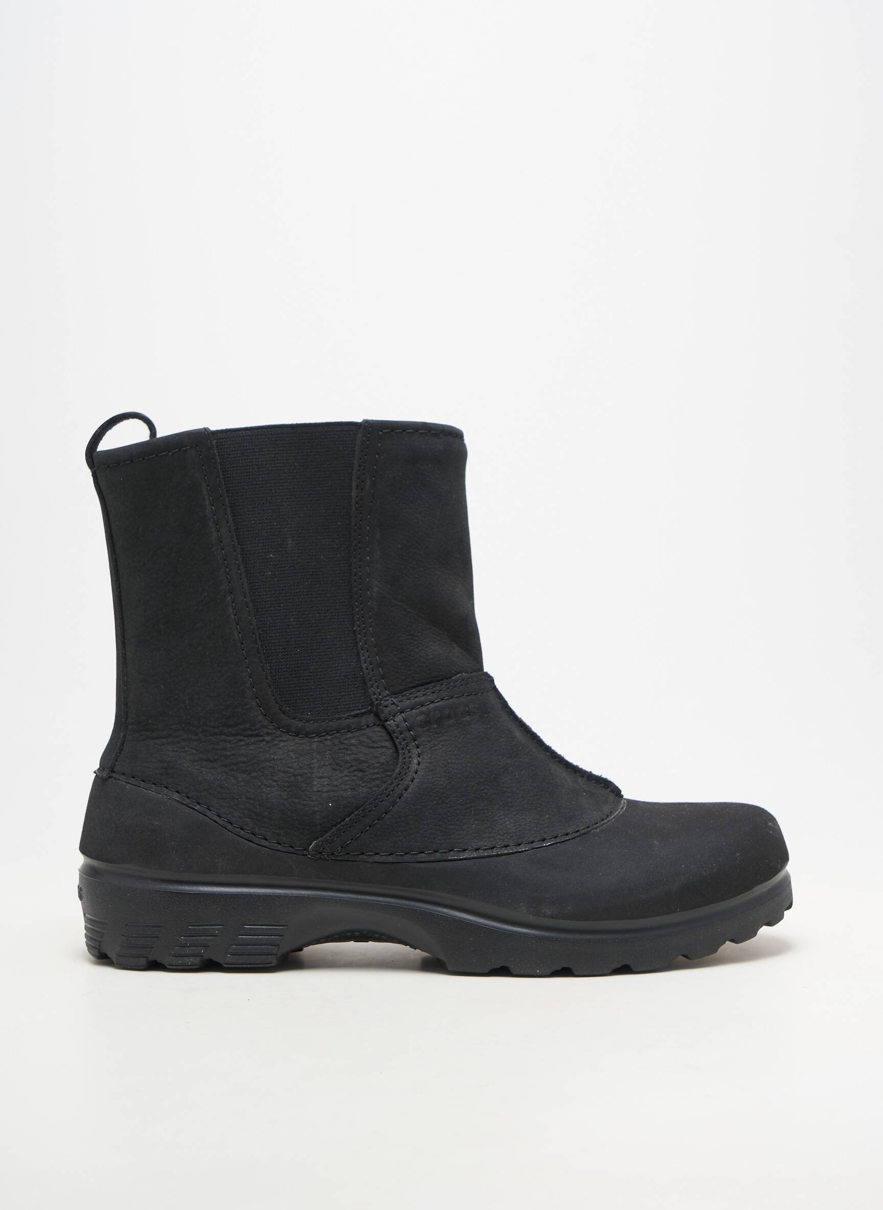 Botine/ghete umplută vârf rotund negru CROCS bărbat