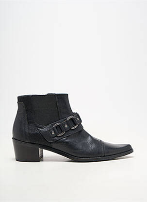 Botine/ghete material neted toc de 4 la 6 cm negru MADISON femeie