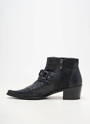 Botine/ghete material neted toc de 4 la 6 cm negru MADISON femeie