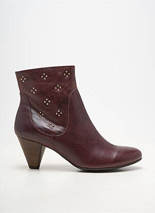 Botine/ghete material neted toc de 7 la 9 cm roșu BOCAGE femeie