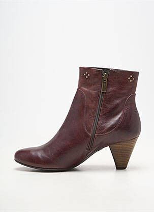 Botine/ghete material neted toc de 7 la 9 cm roșu BOCAGE femeie