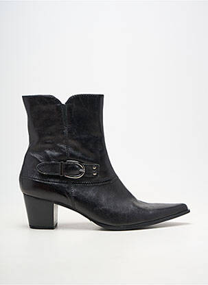 Botine/ghete material neted toc de 4 la 6 cm negru KARSTON femeie