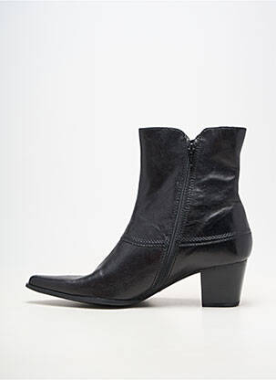 Botine/ghete material neted toc de 4 la 6 cm negru KARSTON femeie