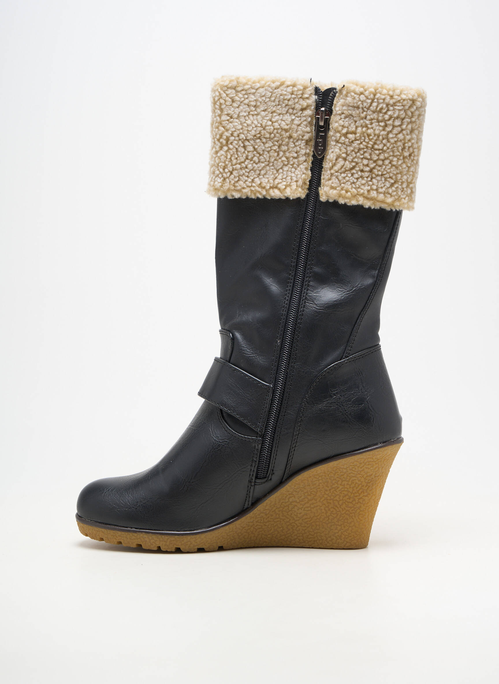 Cizme material neted toc de 7 la 9 cm negru LPB LES PETITES BOMBES  femeie