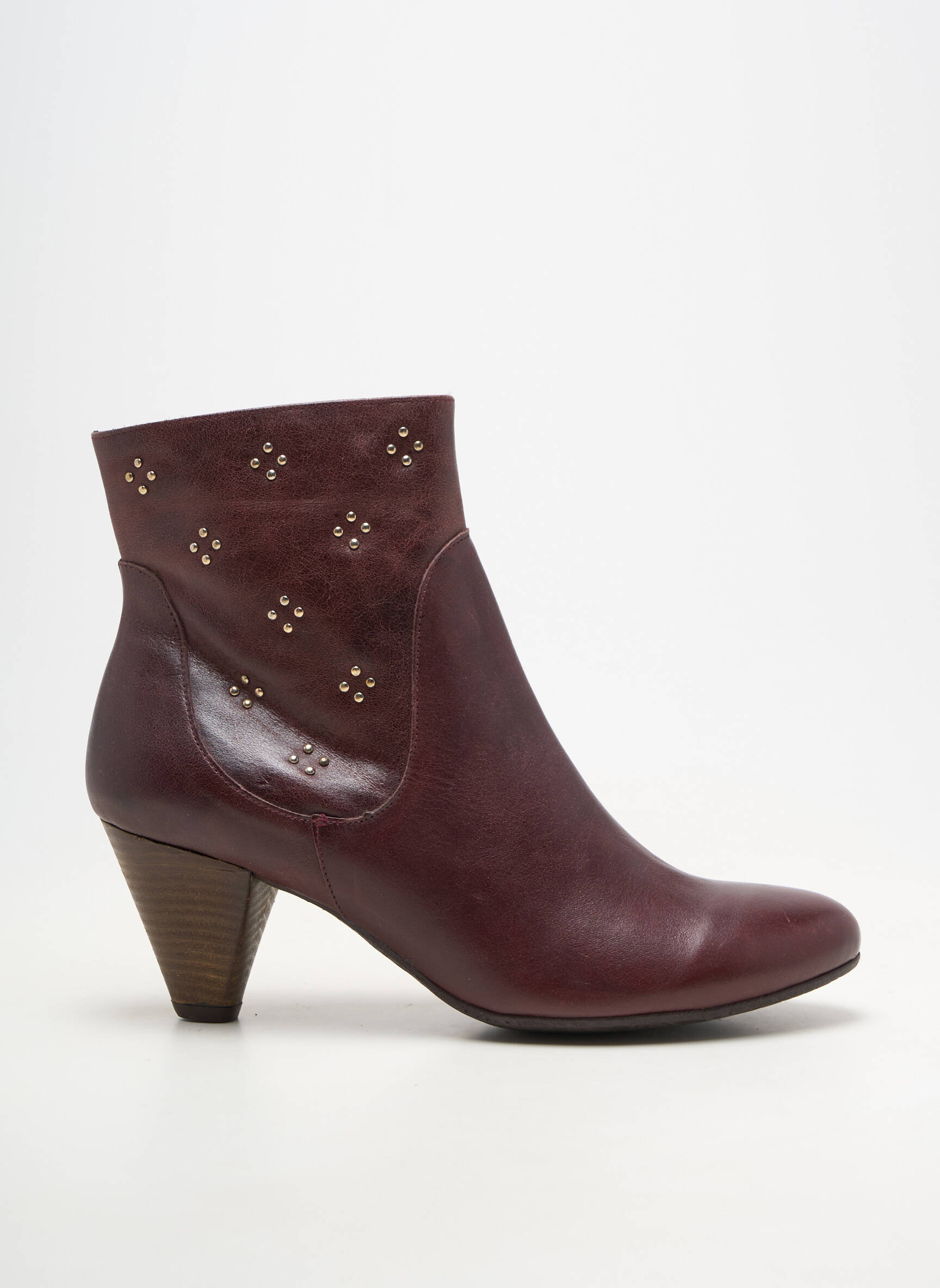 Botine/ghete material neted toc de 7 la 9 cm roșu BOCAGE femeie