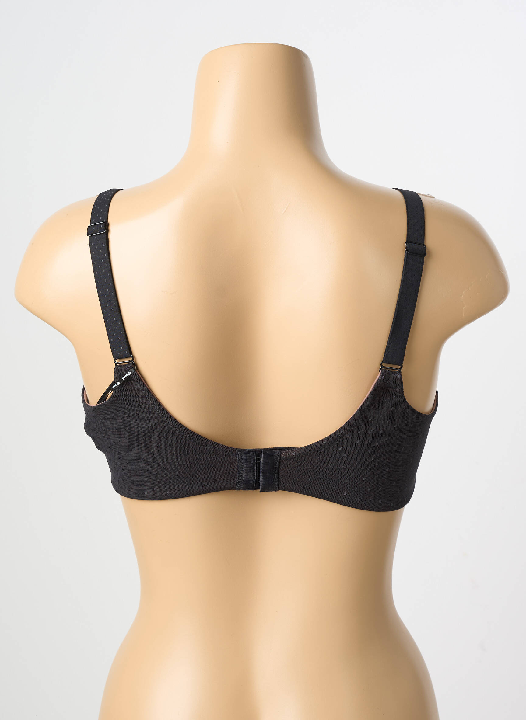 Sutien efect material satinat sutien cupe întregi cu decolteu înalt negru WACOAL femeie