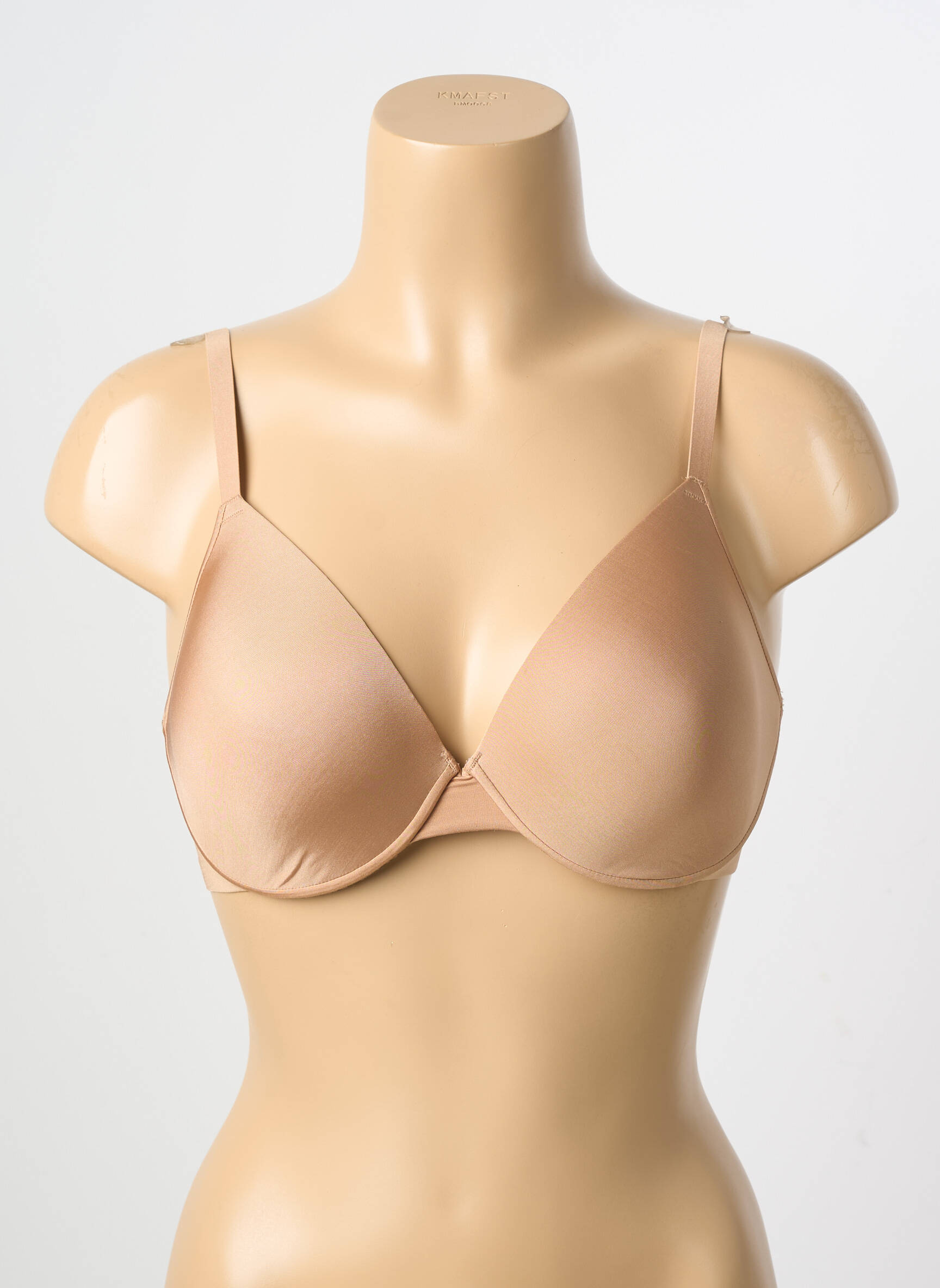 Sutien efect material satinat top sutien modelat culoare piersică WACOAL femeie