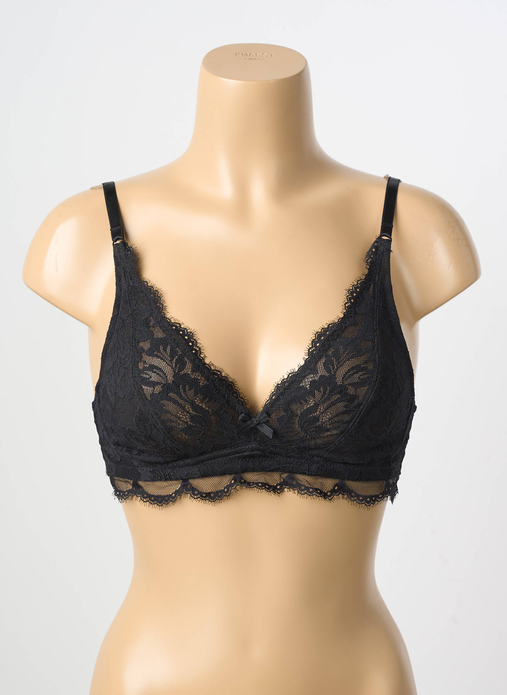 Sutien fără armatură bralete negru MEY femeie