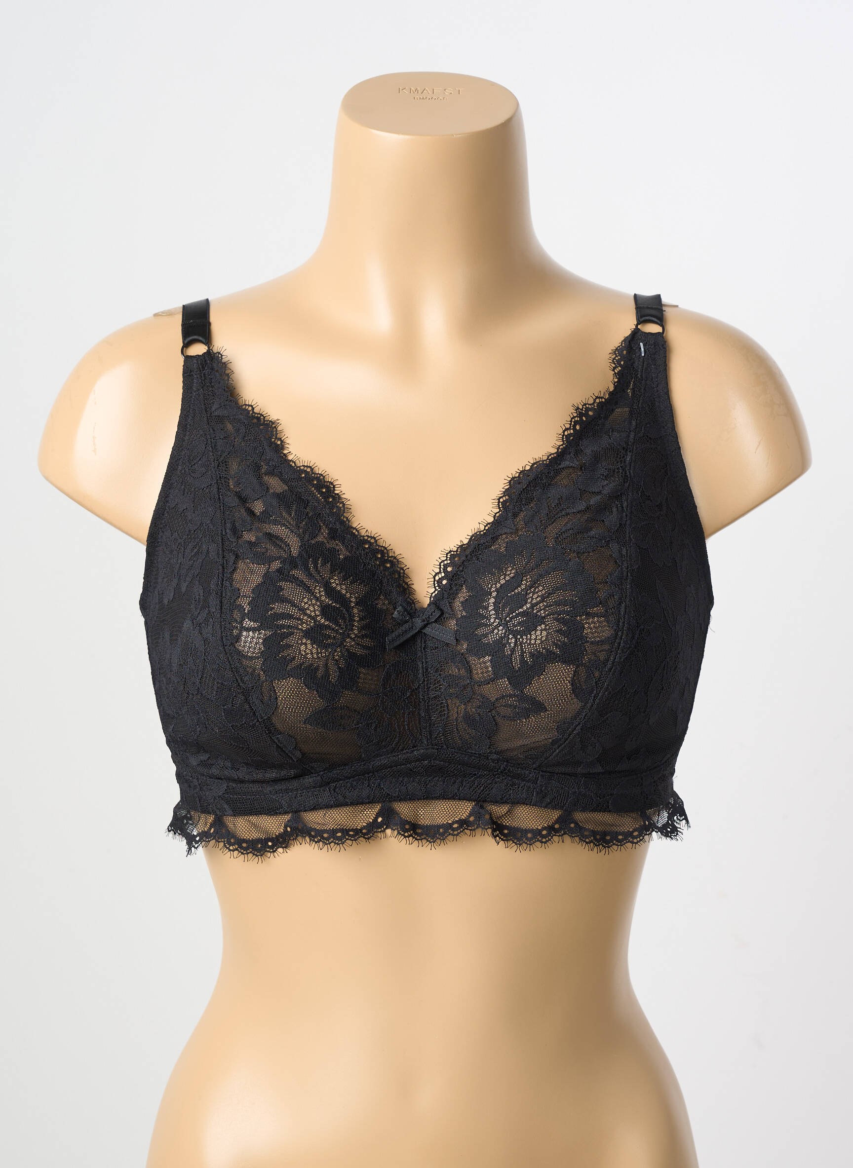 Sutien fără armatură bralete negru MEY femeie
