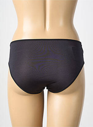 Chilot efect material satinat negru LISANZA femeie
