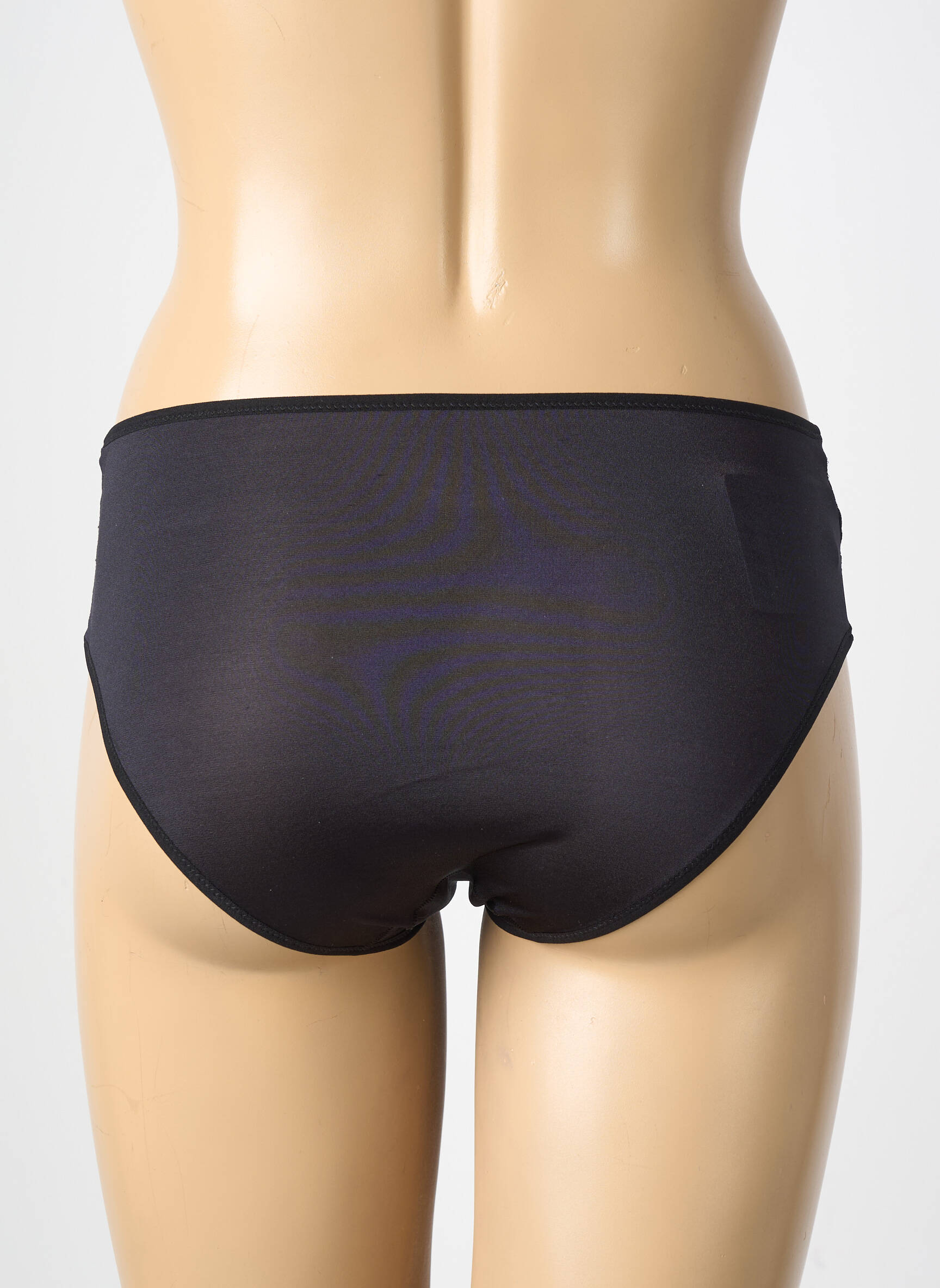 Chilot efect material satinat negru LISANZA femeie