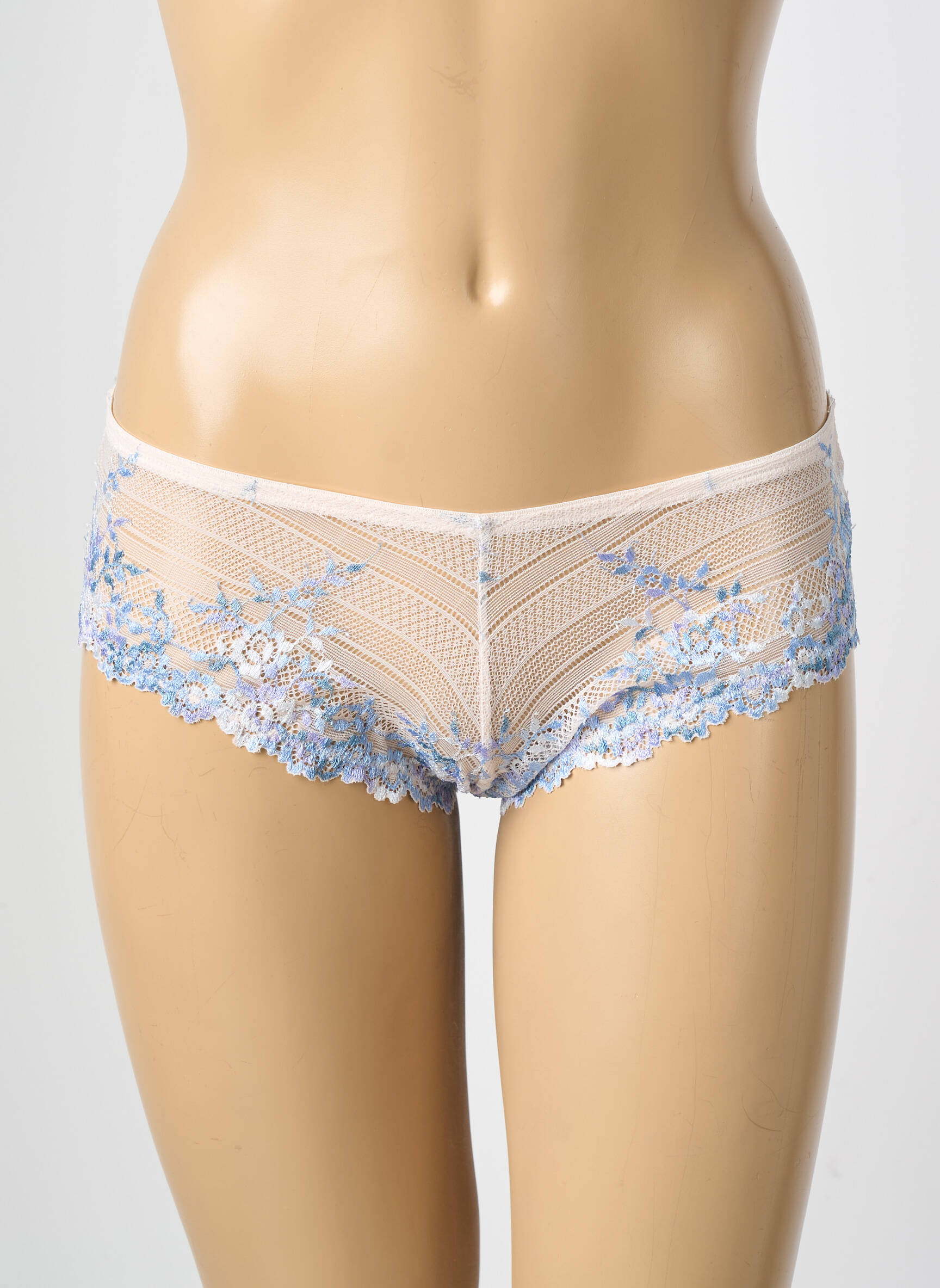 Shorty broderie alb WACOAL femeie