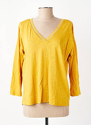 Tricou mâneci 3/4 mâneci 3/4 galben LOLA ESPELETA femeie