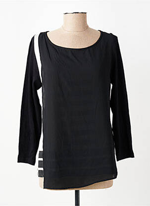 Tricou mâneci 3/4 mâneci 3/4 negru AKELA KEY femeie