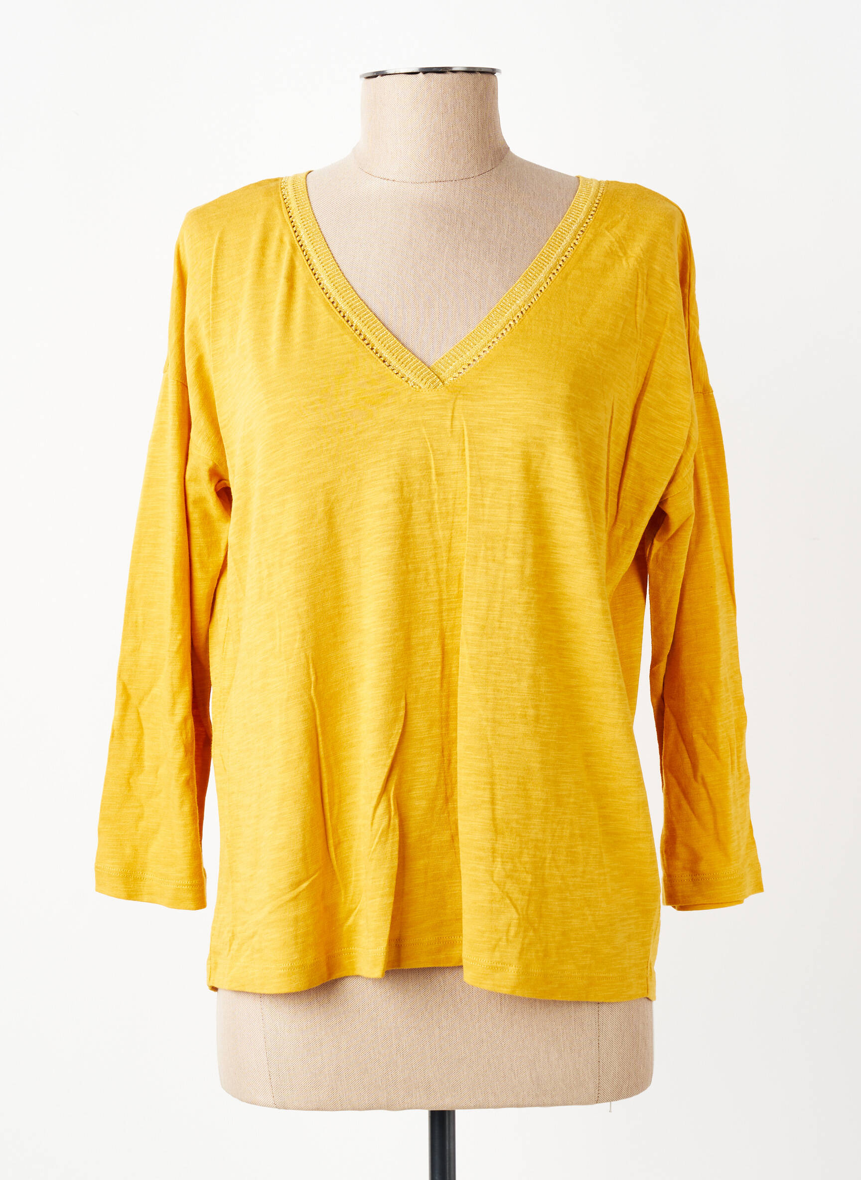 Tricou mâneci 3/4 mâneci 3/4 galben LOLA ESPELETA femeie