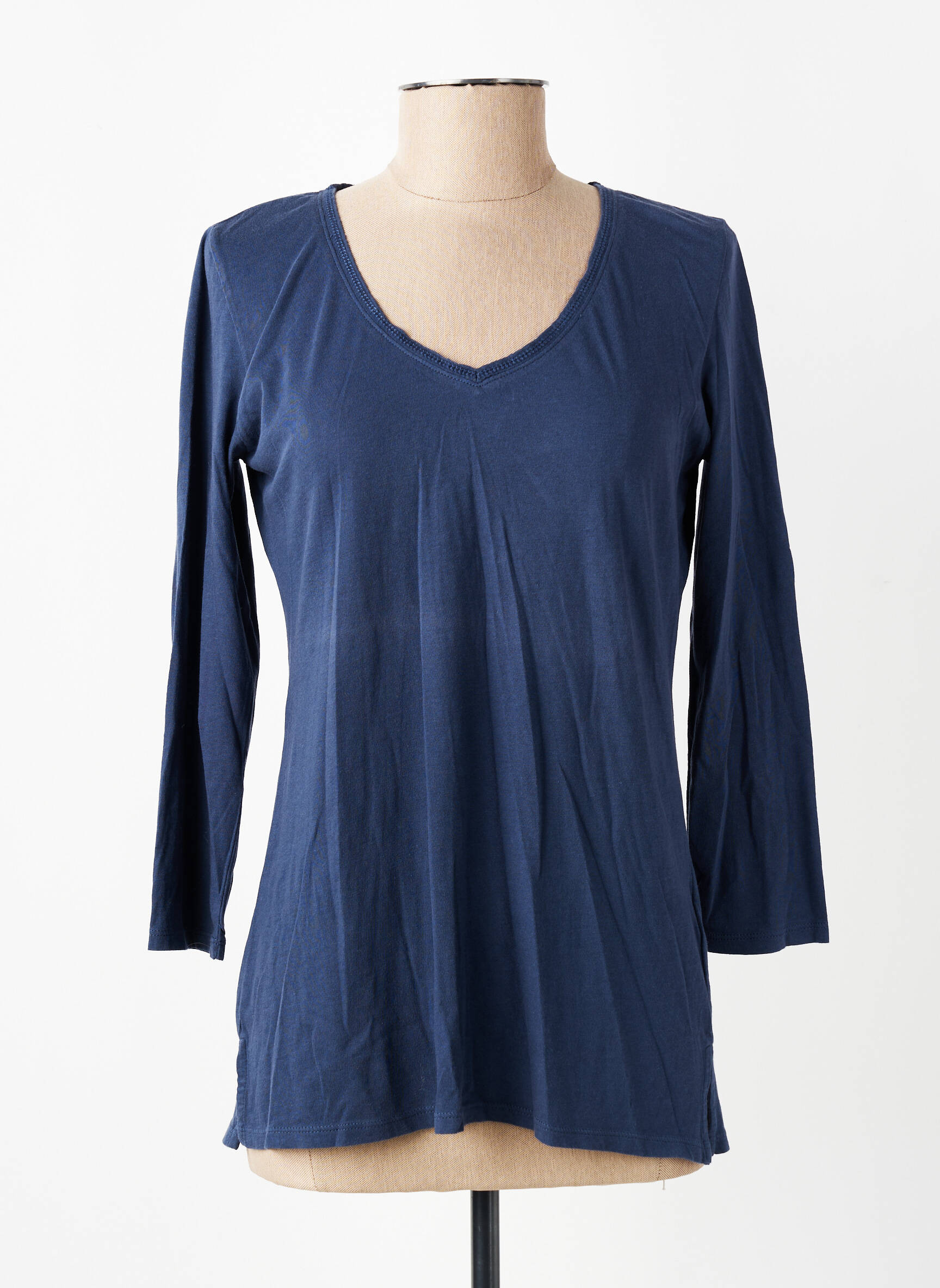 Tricou mâneci 3/4 mâneci 3/4 albastru YERSE femeie