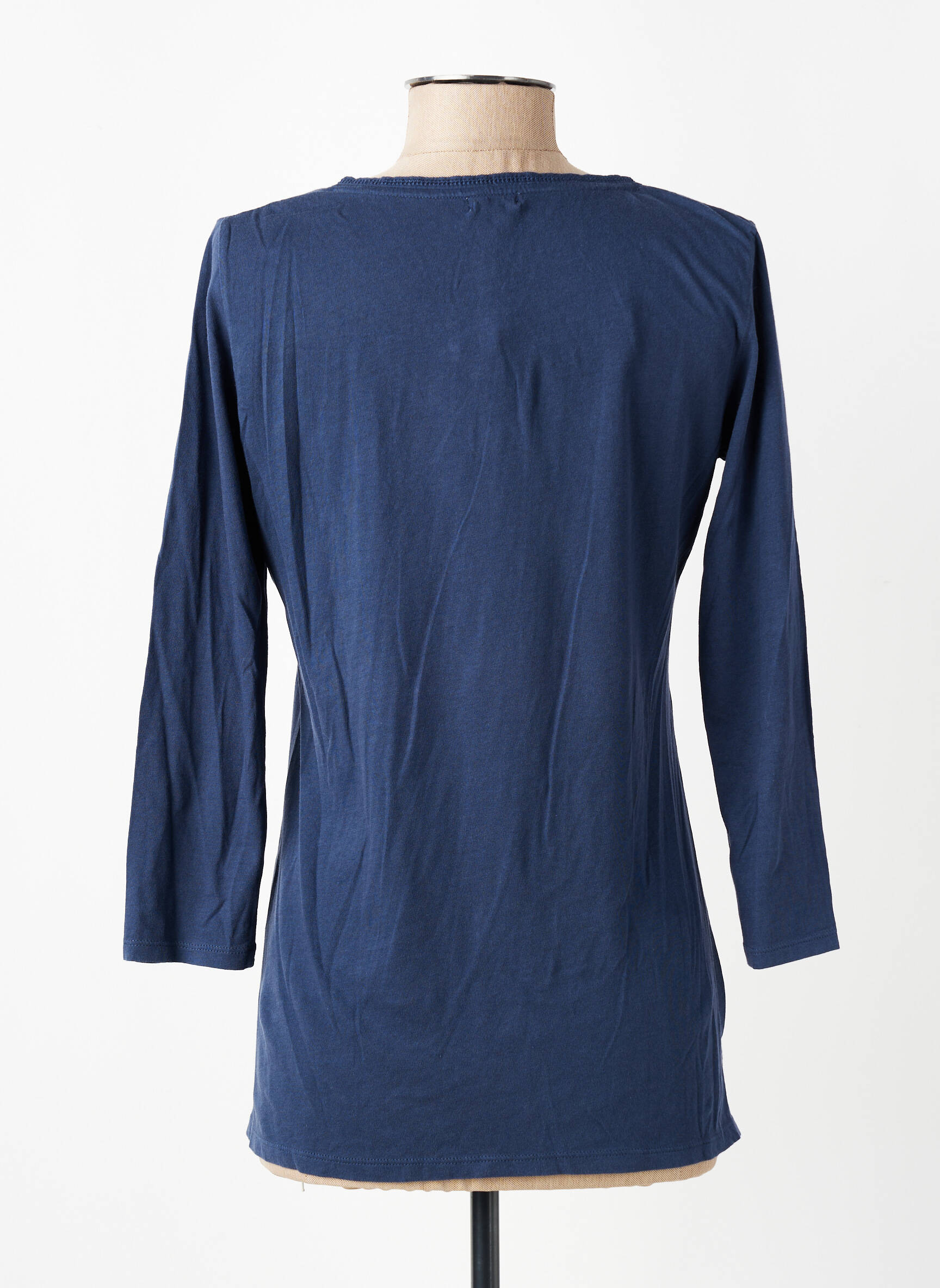 Tricou mâneci 3/4 mâneci 3/4 albastru YERSE femeie