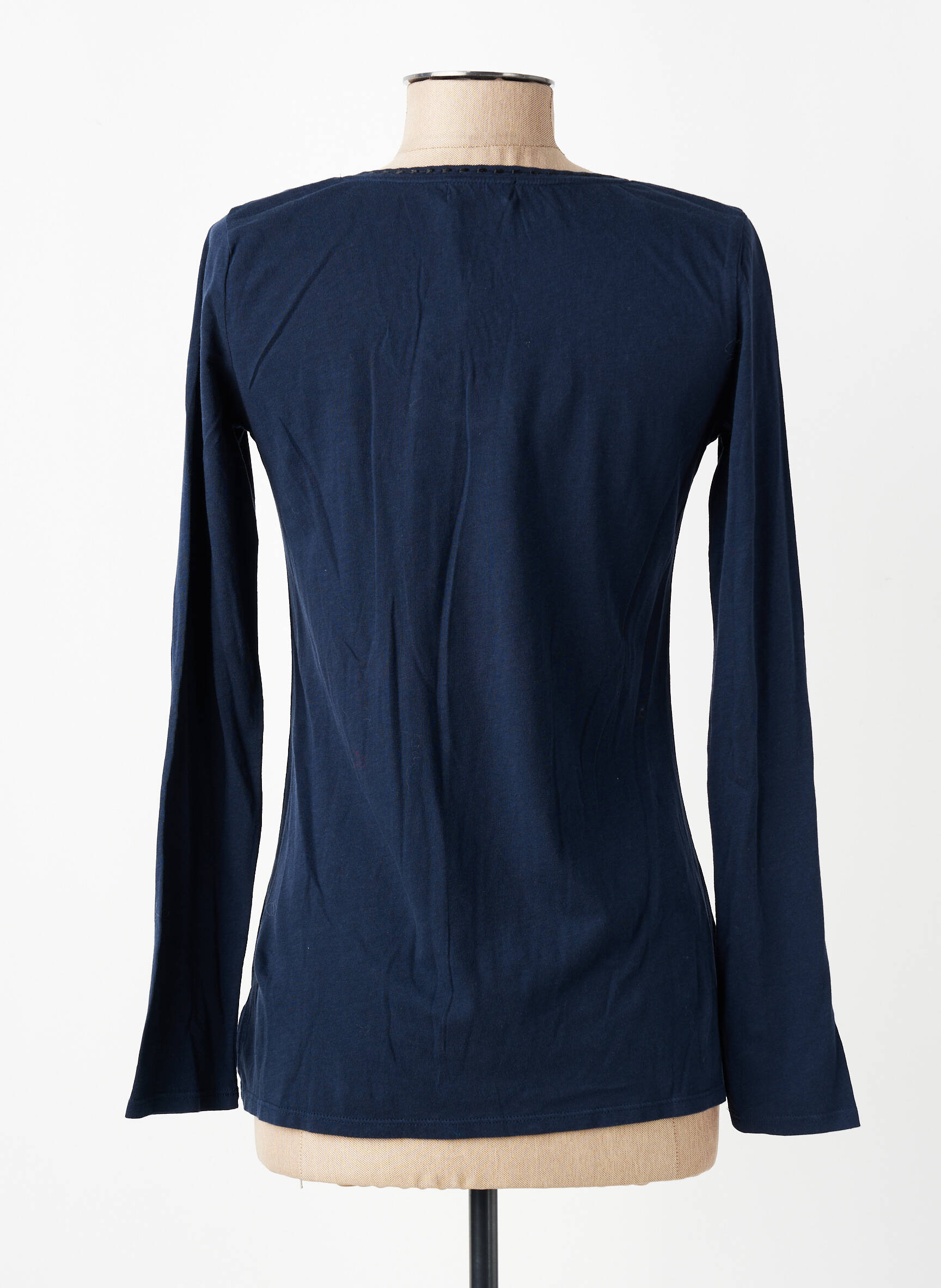 Tricou mâneci lungi mâneci lungi albastru YERSE femeie