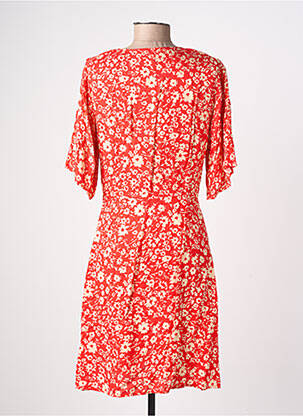Rochie midi imprimeu floral mâneci scurte roșu FREEMAN T.PORTER femeie