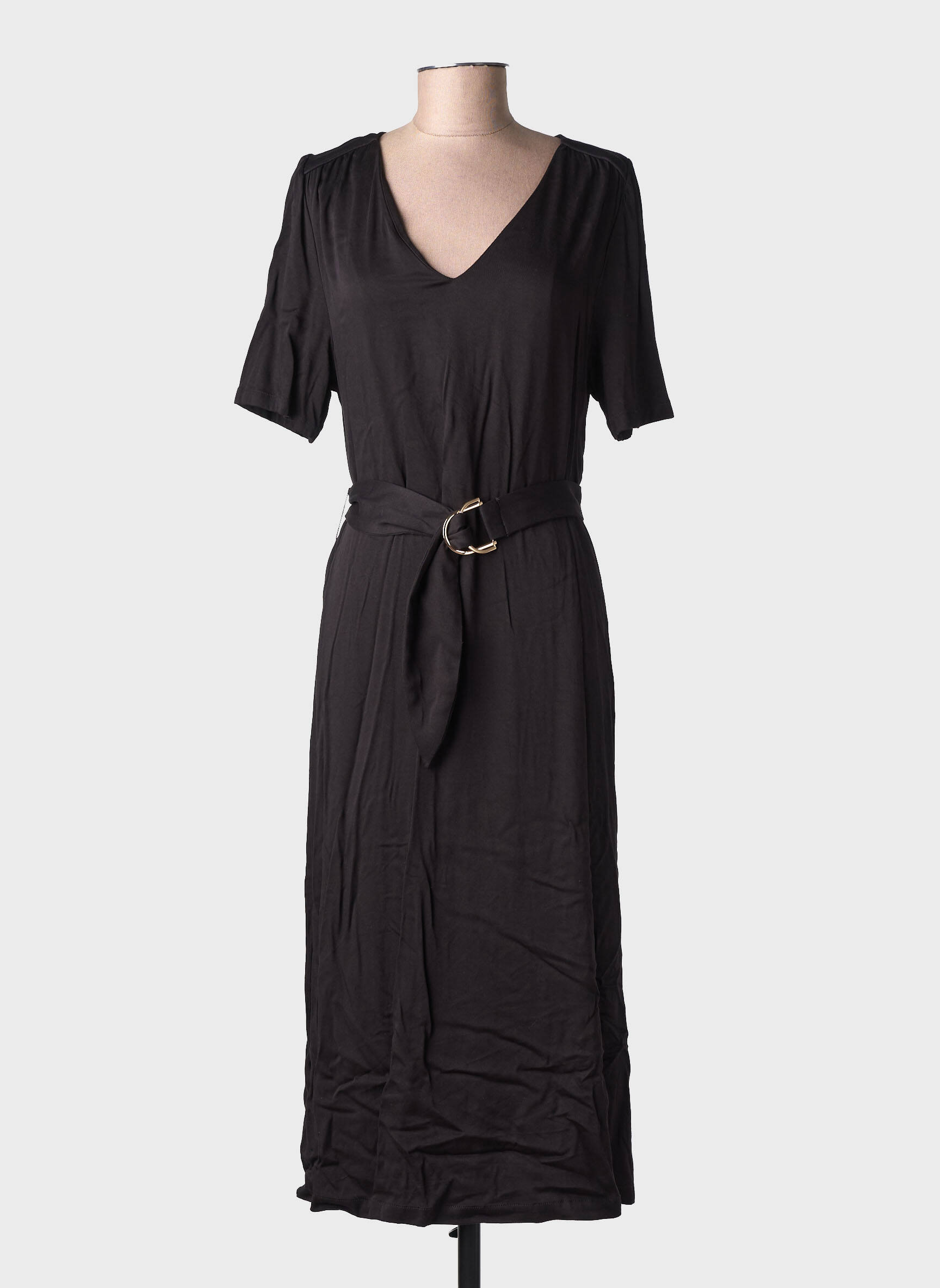 Rochie lungă mâneci scurte mâneci scurte negru LOLA ESPELETA femeie